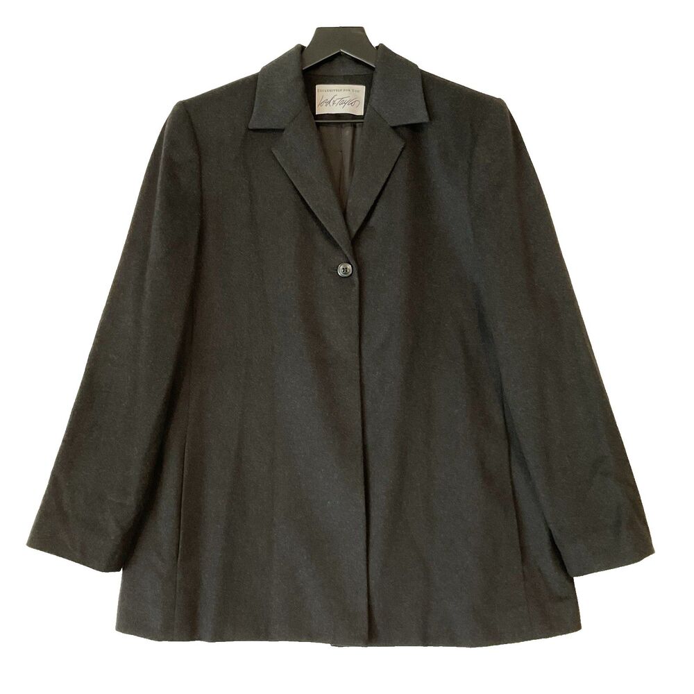 Vintage Lord & Taylor Wool Cashmere Jacket Blazer Sz 4 Old Money Minimalist
